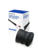Ewent Manicotto organizzatore cavi in poliestere - Chiusura in velcro - 1 m - 85 mm - Colore nero