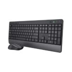 Trust Trezo Pack Tastiera + Mouse wireless - Tasti silenziosi - Realizzato con materiale riciclato - Colore nero