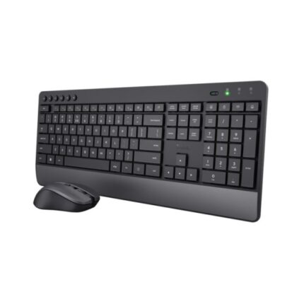Trust Trezo Pack Tastiera + Mouse wireless - Tasti silenziosi - Realizzato con materiale riciclato - Colore nero