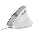 Trust Ergo Bayo Tastiera - DPI regolabile 800-2400 ppi - 6 pulsanti - Cavo 150 cm - Colore bianco