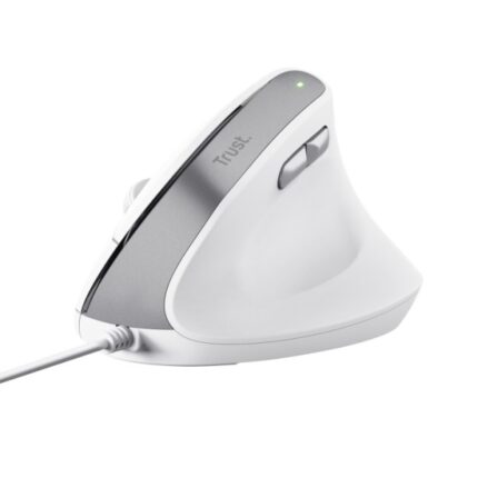 Trust Ergo Bayo Tastiera - DPI regolabile 800-2400 ppi - 6 pulsanti - Cavo 150 cm - Colore bianco