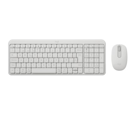 Logitech MK250 Compact Bluetooth Wireless Combo Pack Wireless + Mouse - Utilizzo ambidestro - Indicatori LED - Colore bianco