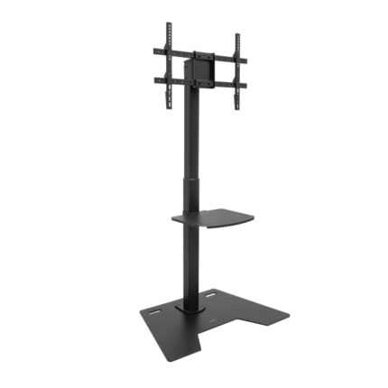 Tooq Minos Supporto da pavimento per schermi da 37-70" - Vassoio inferiore multiuso - Altezza