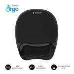Subblim Ergo Crystal Flex Tappetino ergonomico per mouse - Gel rinfrescante autoregolante - Design ondulato ergonomico - Base antiscivolo - Colore nero