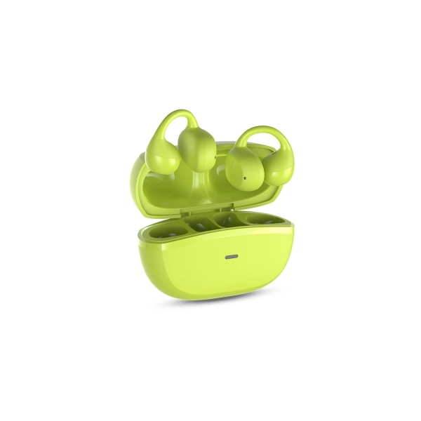 SPC Boost Clip Auricolari wireless True Wireless - Design Open Ear - Cancellazione del rumore - Controllo tattile - Google Fast Pair - Colore verde lime SPC Boost Clip Auricolari wireless True Wireless - Design Open Ear - Cancellazione del rumore - Controllo tattile - Google Fast Pair - Colore verde lime