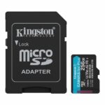 Kingston Scheda Micro SDXC 256GB UHS-I U3 V30 Classe 10 200MB/s Canvas Go Plus con adattatore