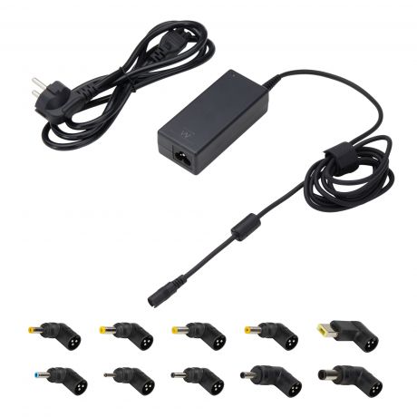 Ewent Caricabatterie universale per laptop da 65 W - 10 spine intercambiabili - Automatico - Gestione intelligente della corrente - Colore nero Ewent Caricabatterie universale per laptop da 65 W - 10 spine intercambiabili - Automatico - Gestione intelligente della corrente - Colore nero