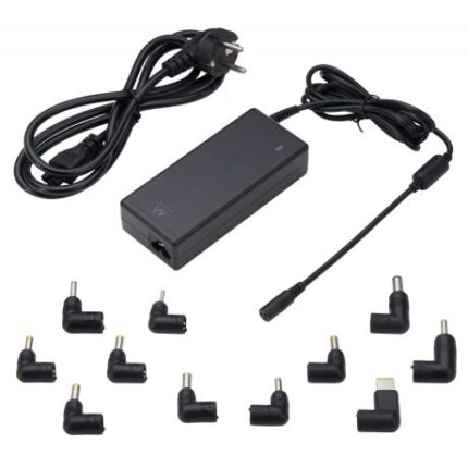 Caricabatterie universale per laptop Ewent da 90 W - 11 spine intercambiabili - Automatico - Gestione intelligente della corrente - Colore nero