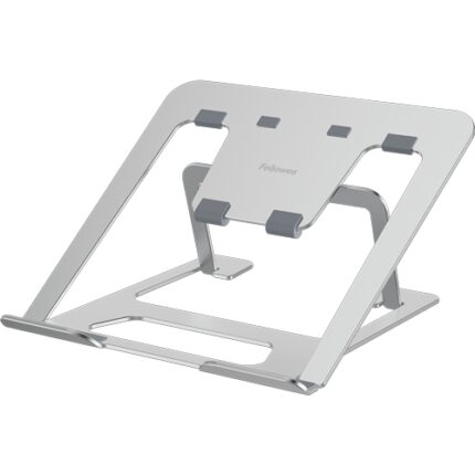Fellowes Alumia Rialzo per laptop fino a 15" - 6 regolazioni di altezza - Realizzato in alluminio - Base antiscivolo - Colore argento