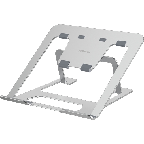 Fellowes Alumia Rialzo per laptop fino a 15" - 6 regolazioni di altezza - Realizzato in alluminio - Base antiscivolo - Colore argento Fellowes Alumia Rialzo per laptop fino a 15" - 6 regolazioni di altezza - Realizzato in alluminio - Base antiscivolo - Colore argento