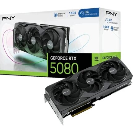 PNY GeForce RTX 5080 Scheda grafica 16 GB GDDR7 Overclocked Triple Fan Reflex 2 AI NVIDIA DLSS4