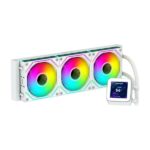 Abysm Oceanic LCD 360 ARGB Kit di raffreddamento a liquido - 3 ventole da 120 mm - Illuminazione ARGB - Display LCD da 2