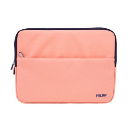 Milan Collezione 430 Custodia per laptop fino a 13" - Fodera in velluto - Tasca frontale - Chiusura con cerniera - Colore rosa