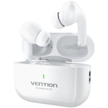 Vention Echo Lite E11 Auricolari Bluetooth 5.4 con custodia di ricarica - True Wireless - 6 ore di autonomia - Colore bianco