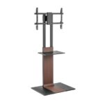 Aisens Supporto da pavimento per TV 37"-86" - Acciaio ad alta resistenza - Vassoio - Vesa massimo 600x400 mm - Carico massimo 50 kg - Colore nero/marrone