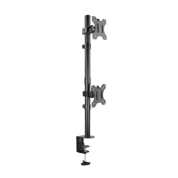 Tooq Supporto da tavolo per 2 monitor verticali da 13"-32" - Girevole e inclinabile - Peso max 8 kg x braccio - VESA 100x100 mm Tooq Supporto da tavolo per 2 monitor verticali da 13"-32" - Girevole e inclinabile - Peso max 8 kg x braccio - VESA 100x100 mm