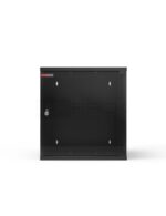 WP RWA-12604-B Armadio a muro 12U - Porta in vetro - Serratura di sicurezza - 540x450x580 mm - Colore nero