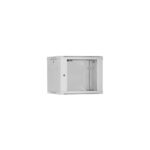 WP RWB-09605-G Armadio a muro 9U - Porta in vetro - Serratura di sicurezza - 600x500x500mm - Colore grigio