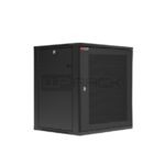 WP RWC-09604-B Armadio a muro 9U - Porta in acciaio perforato - Serratura di sicurezza - 540x450x445 mm - Colore nero