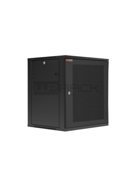 WP RWC-09604-B Armadio a muro 9U - Porta in acciaio perforato - Serratura di sicurezza - 540x450x445 mm - Colore nero