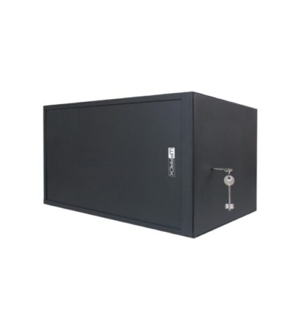 WP RWS-06504-B Armadio di sicurezza a parete 6U - Porta scorrevole - Antifurto Classe RC4 - 560x400x400mm - Colore nero