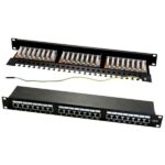 WP Patch Panel a 24 porte RJ45 Cat. 6A STP 1U - Colore nero