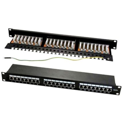 WP Patch Panel a 24 porte RJ45 Cat. 6A STP 1U - Colore nero