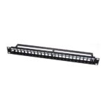 WP Patch Panel a 24 porte RJ45 UTP - 1U IDC senza schermatura - Colore nero