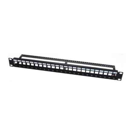 WP Patch Panel a 24 porte RJ45 UTP - 1U IDC senza schermatura - Colore nero