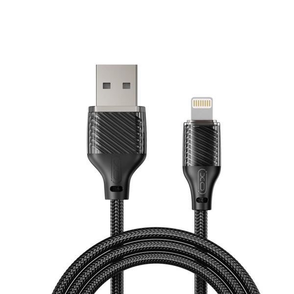 Cavo XO USB-A maschio a Lightning - Ricarica e trasmissione dati ad alta velocità - 6A - 1 m - Colore nero Cavo XO USB-A maschio a Lightning - Ricarica e trasmissione dati ad alta velocità - 6A - 1 m - Colore nero