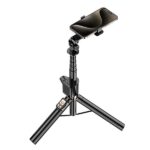 XO SS23 Treppiede + Bastone per selfie - Telecomando Bluetooth - LED laterali inclusi - Colore nero