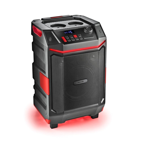 Altoparlante Premium NGS 300W - Bluetooth 5.4 - USB e AUX - Illuminazione LED - Resistente all'acqua - Colore nero Altoparlante Premium NGS 300W - Bluetooth 5.4 - USB e AUX - Illuminazione LED - Resistente all'acqua - Colore nero