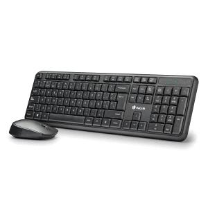Kit tastiera wireless e mouse wireless NGS 1200 dpi - 12 tasti multimediali - Indicatori LED -  Colore nero