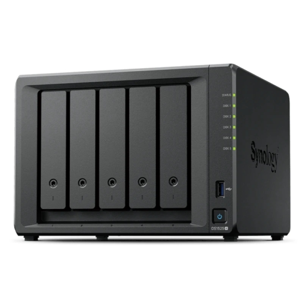 Synology DiskStation DS1525+ NAS 8 GB - 5 alloggiamenti - Processore AMD - Colore nero Synology DiskStation DS1525+ NAS 8 GB - 5 alloggiamenti - Processore AMD - Colore nero