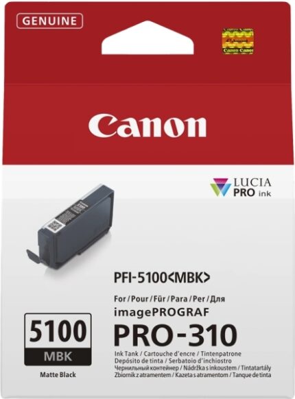 Canon PFI5100 Nero opaco Cartuccia d'inchiostro originale - PFI5100MBK/6951C001