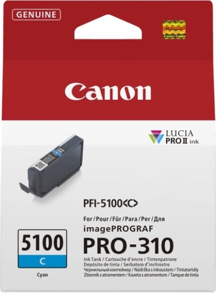 Cartuccia d'inchiostro originale Canon PFI5100 Ciano - PFI5100C/6953C001