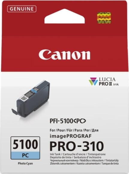 Cartuccia d'inchiostro originale Canon PFI5100 Cyan Photo - PFI5100PC/6956C001