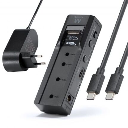 Ewent Clonatore doppio alloggiamento - HDD/NVMe M2 - USB-C 3.2 Gen2 - Indicatore LED - Convertitore SATA - Colore nero
