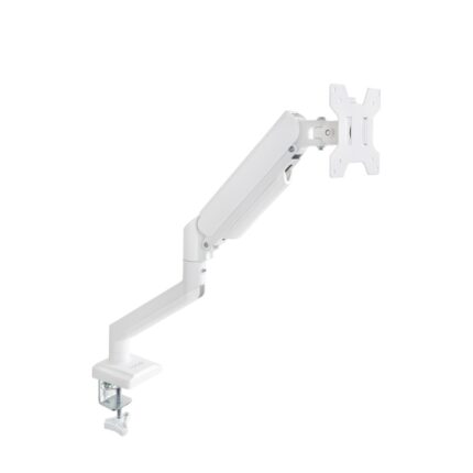 Tooq Supporto da tavolo con braccio articolato per monitor da 13"-34" - Girevole e inclinabile - Gestione dei cavi - Peso max 10 kg - VESA 100x100 mm - Colore bianco