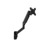 Tooq Supporto a parete con braccio articolato per monitor da 13"-34" - Pistone a gas - Girevole e inclinabile - Gestione dei cavi - Peso massimo 10 kg - VESA 100x100 - Colore nero