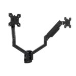 Tooq Supporto a parete con bracci articolati per monitor da 13"-34" - Pistone a gas - Girevole e inclinabile - Gestione dei cavi - Peso massimo 10 kg - VESA 100x100 - Colore nero