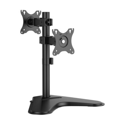 Aisens Supporto da tavolo per 2 monitor da 17"-32" - Inclinabile e ruotabile - Gestione dei cavi - Peso max 8 kg - VESA max. 100x100 mm - Colore nero