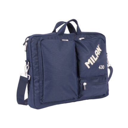 Milan 430 Since 1918 Custodia per laptop fino a 17" - Chiusura con cerniera - 3 scomparti - 42x34x9cm - Colore blu