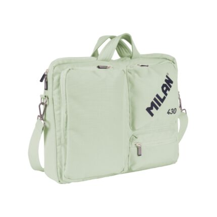 Milan 430 Since 1918 Valigetta per laptop fino a 17" - Chiusura con cerniera - 3 scomparti - 42x34x9 cm - Colore menta