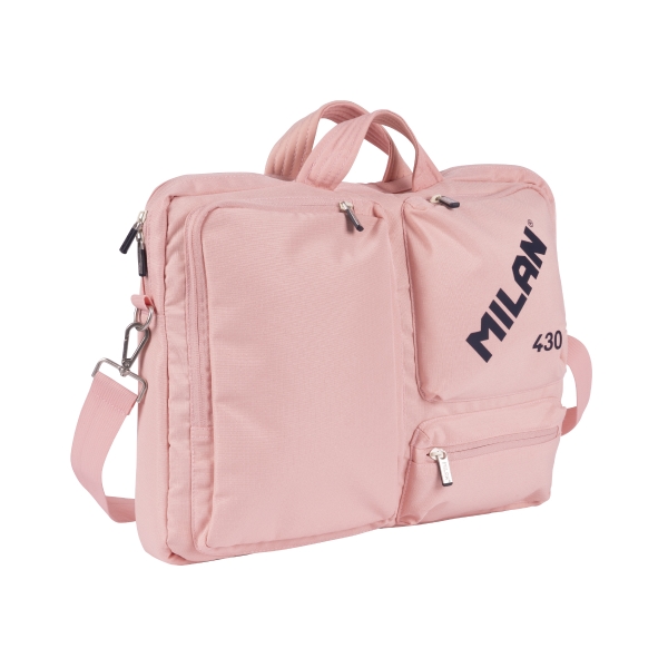 Milan 430 Since 1918 Custodia per laptop fino a 17" - Chiusura con cerniera - 3 scomparti - 42x34x9 cm - Colore rosa Milan 430 Since 1918 Custodia per laptop fino a 17" - Chiusura con cerniera - 3 scomparti - 42x34x9 cm - Colore rosa