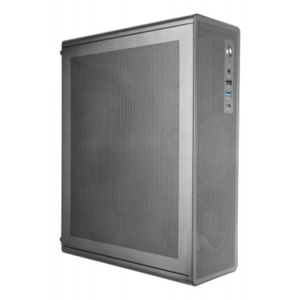 Tacens Aerom Slim 500 Case minitower ultracompatto Micro ATX - Ventola FDB da 90 mm - Alimentatore TFX 500 W - Pannello frontale e laterale in rete - Porta USB-A/USB-C/Audio - 334 x 272 x 102 mm - Colore nero