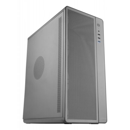 Tacens Aero Case Semitorre ATX - Ventola ultrasilenziosa da 120 mm - Pannello frontale e laterale in rete - Struttura metallica - Porta audio/USB-A - 414x342x186 mm - Colore nero