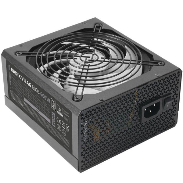 Tacens Radix VII AG 600S Alimentatore 600W ATX - PFC attivo - Ventola 140mm da 12dB - 80 Plus Silver - Cablaggio modulare - 160x150x85mm - Colore nero Tacens Radix VII AG 600S Alimentatore 600W ATX - PFC attivo - Ventola 140mm da 12dB - 80 Plus Silver - Cablaggio modulare - 160x150x85mm - Colore nero