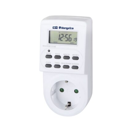 Orbegozo PG 20 Programmatore digitale settimanale - Potenza fino a 3600 W - Funzione casuale - Utilizzo facile e intuitivo - Intervallo minimo di 1 minuto - Colore bianco