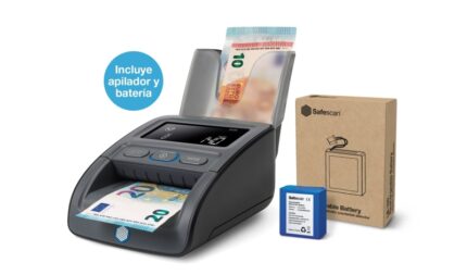 Safescan 155-S Pacchetto rilevatore automatico di banconote false - Batteria e impilatore inclusi - Verifica